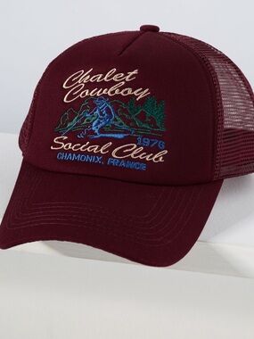 Anthropologie Worn/West Winter Trucker Hat - Chalet Cowboy Social Club